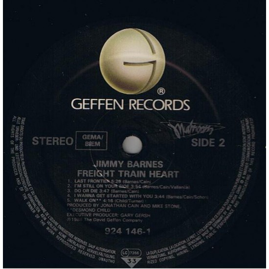 Jimmy Barnes Freight Train Heart 1987 I Plak Sesi 9627
